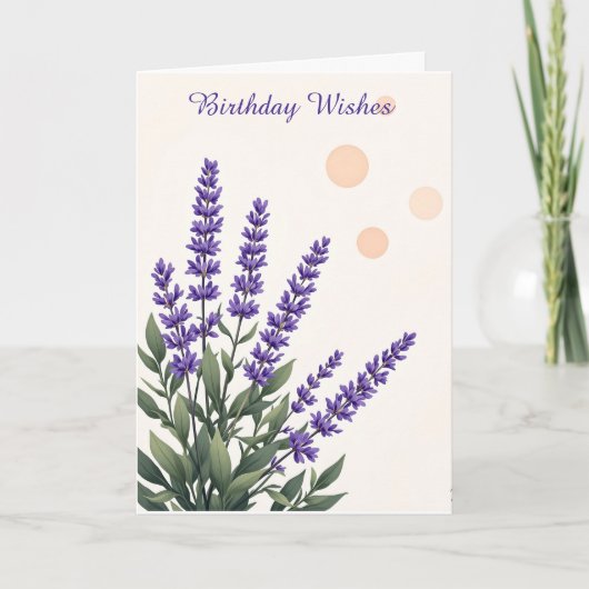 Carte Fleurs violettes Anniversaire (Devant)