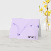 Carte Fleurs Violettes Clairsemées Merci (Fleur jaune)