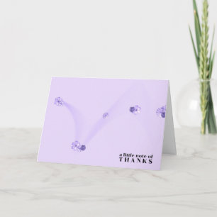 Carte Fleurs Violettes Clairsemées Merci