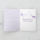 Carte Fleurs violettes du 22e anniversaire sur bois blan (Intérieur)