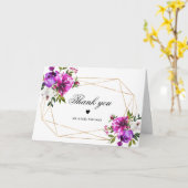 Carte Fleurs violettes et Feuilles verts (Fleur jaune)