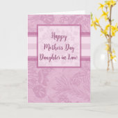 Carte Fleurs violettes Fille dans la loi Bonne Fête des (Fleur jaune)