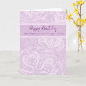 Carte Fleurs violettes Fille en droit Anniversaire (Fleur jaune)