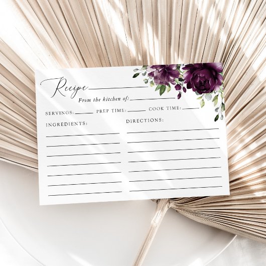 Carte Fleurs violettes, fleurs de prunier, recette de do