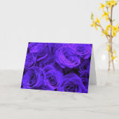 Carte Fleurs violettes florales pourpres violet roses (Fleur jaune)