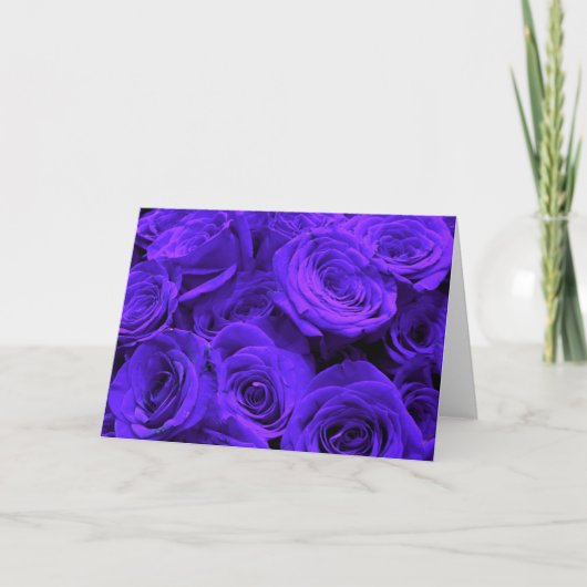 Carte Fleurs violettes florales pourpres violet roses (Devant)