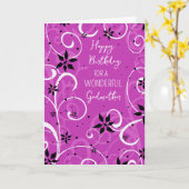 Carte Fleurs violettes Godmère Anniversaire (Fleur jaune)