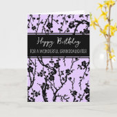 Carte Fleurs violettes Grandgirl Anniversaire (Fleur jaune)