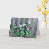 Carte Fleurs violettes poussant dans la clôture sympathi (Fleur jaune)