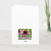 Carte Fleurs violettes Salutations (Dos)