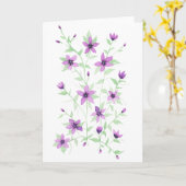 Carte Fleurs violettes sur la vigne (Fleur jaune)