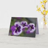 Carte Fleurs violettes Toutes les occasions Salutation b (Fleur jaune)