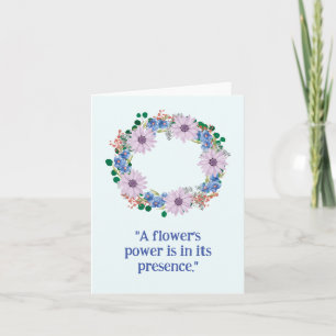 Carte Fleurs violettes vierges Wreath murale