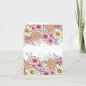 Carte Fleurs vives et élégantes Fête des Mères Feuilles (Dos)