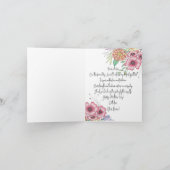 Carte Fleurs vives et élégantes Fête des Mères Feuilles (Intérieur)