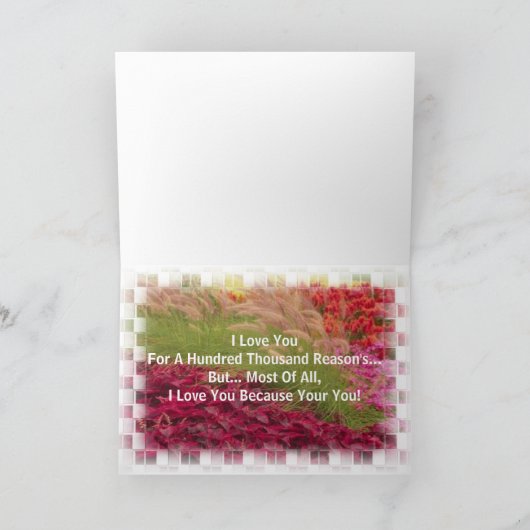 Carte FleursTrèsColorée1, Je T'Aime ! (Intérieur)