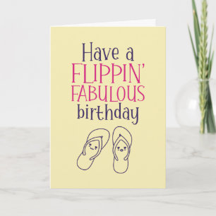 Carte Fliding Fababite Mignonne Summer Pun Drôle Anniver