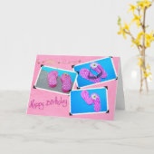 Carte Flip-flops (Fleur jaune)