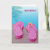 Carte Flip Flops Anniversaire (Devant)