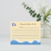 Carte Flip Flops Beach Bridal Recette (Debout devant)