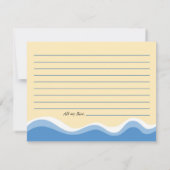 Carte Flip Flops Beach Bridal Recette (Dos)