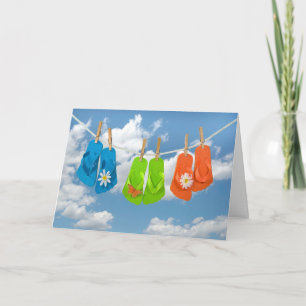 Carte Flip-flops d'anniversaire