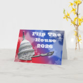 Carte Flip The House Vote Blue 2026 (Fleur jaune)