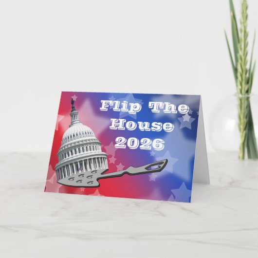 Carte Flip The House Vote Blue 2026 (Devant)