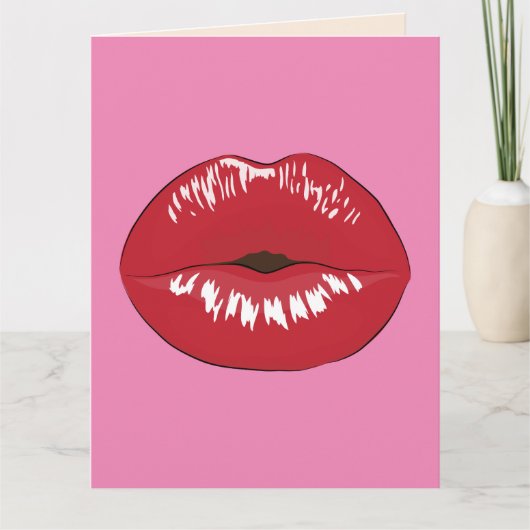 CARTE FLIRTY LIL DIRTY LIPS MARI ANNIVERSAIRE GRANDES CA (Devant)