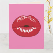 CARTE FLIRTY ROMANTIC KISSES LIPS ANNIVERSAIRE GRANDES C (Fleur jaune)