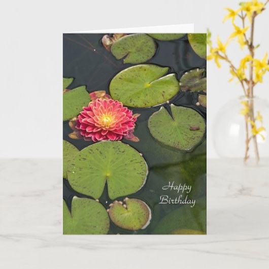 Carte Floating Dahlia (Fleur jaune)