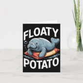Carte Floaty Tatoes Manatee Funny Sea Cow Ocean Animal L (Devant)