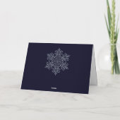 Carte Flocon de neige argenté orné (Dos)