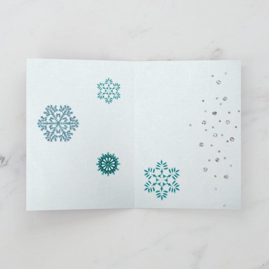 Carte Flocon de neige Bijou 3D BLANK (Intérieur)