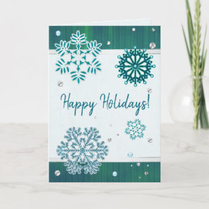 Carte Flocon de neige Bijou 3D BLANK