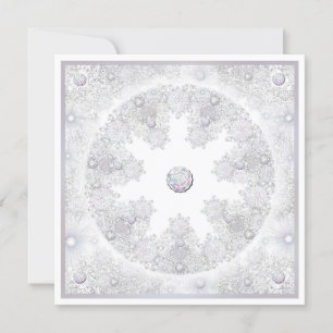 Carte Flocon de Neige Blanc