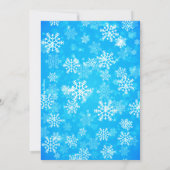 Carte Flocon de neige bleu étincelant Photo de Noël (Dos)
