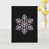 Carte Flocon de neige de Noël (Fleur jaune)