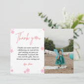 Carte Flocon de neige d'hiverCarte de remerciements d'an (Debout devant)