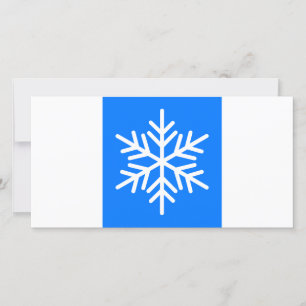 Carte Flocon de neige nordique Bright Alpine Bleu Blancs