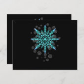 Carte Flocon de neige rétro pour femmes (Devant / Derrière)