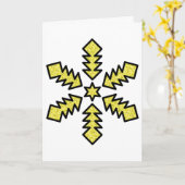 Carte Flocon de neige scintillant - Étoile jaune (Fleur jaune)