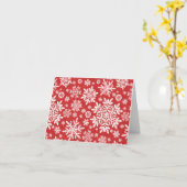 Carte Flocons de neige blancs élégants (Cranberry) (Fleur jaune)