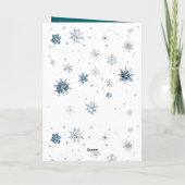 Carte Flocons de neige bleu clair de Noël  (Dos)