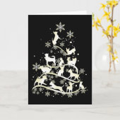 Carte Flocons de neige de l'arbre de Noël Chihuahua Joye (Fleur jaune)