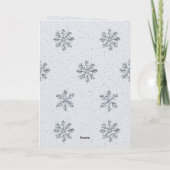 Carte Flocons de neige Glitz argent Noël (Dos)