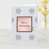 Carte Flocons de neige Glitz argent Noël (Fleur jaune)
