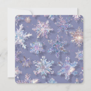 Carte flocons de neige iridescents 3-D