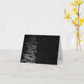 Carte flocons de neige la nuit photo unique (Fleur jaune)