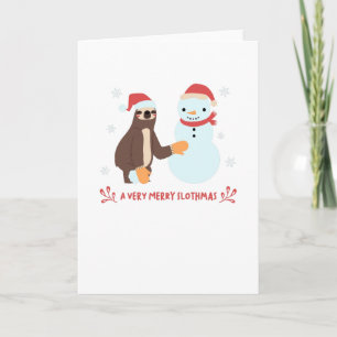 Carte Flocons de neige très joyeux d'un bonhomme de